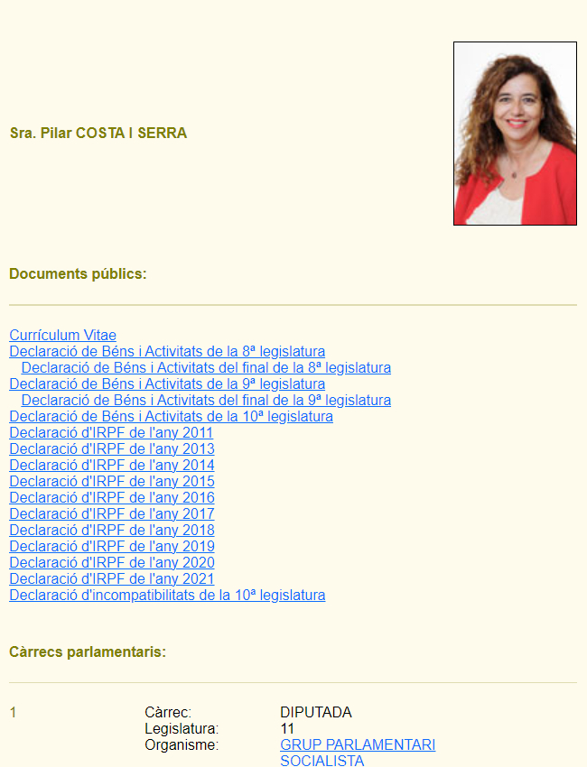 Pàgina personal de Pilar Costa