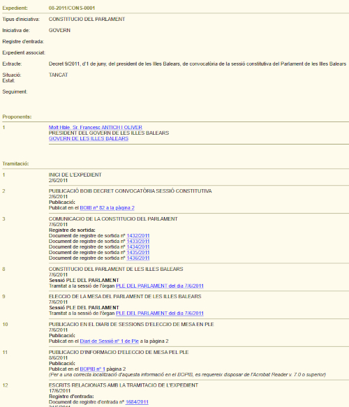 Tr&agrave;mits de l'expedient al webGTP