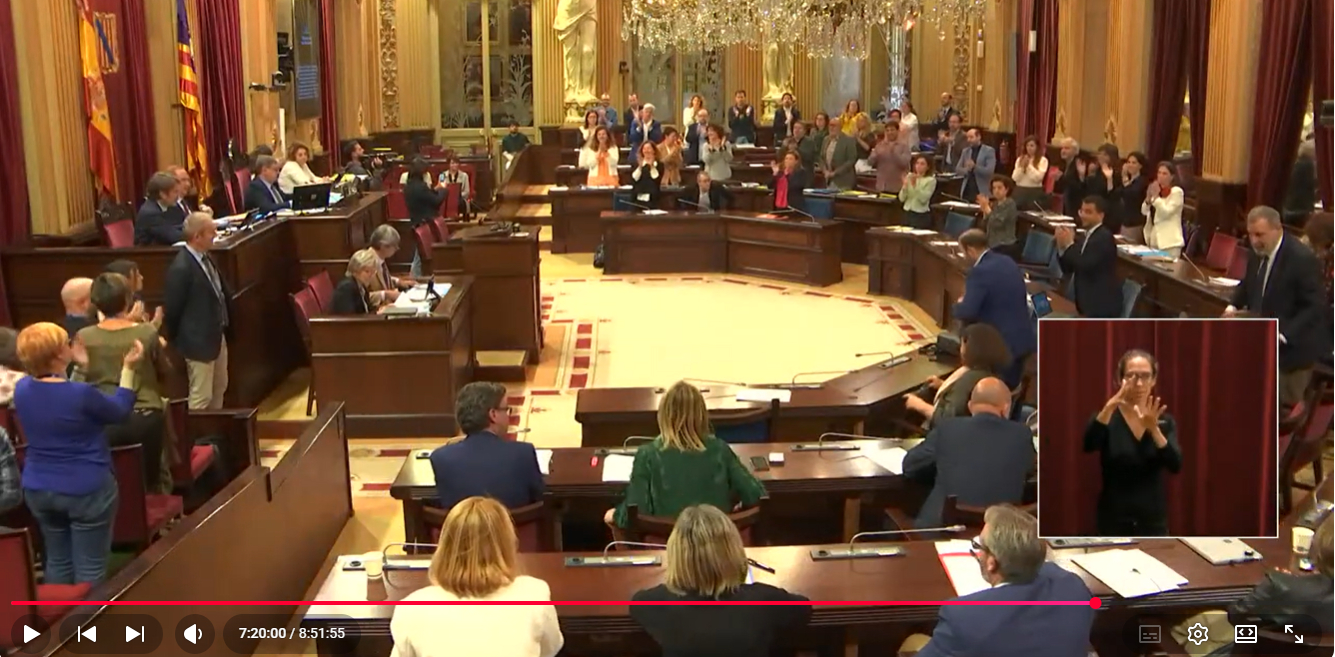 V&iacute;deo de la sessi&oacute; del Ple que aprov&agrave; la proposici&oacute; de llei